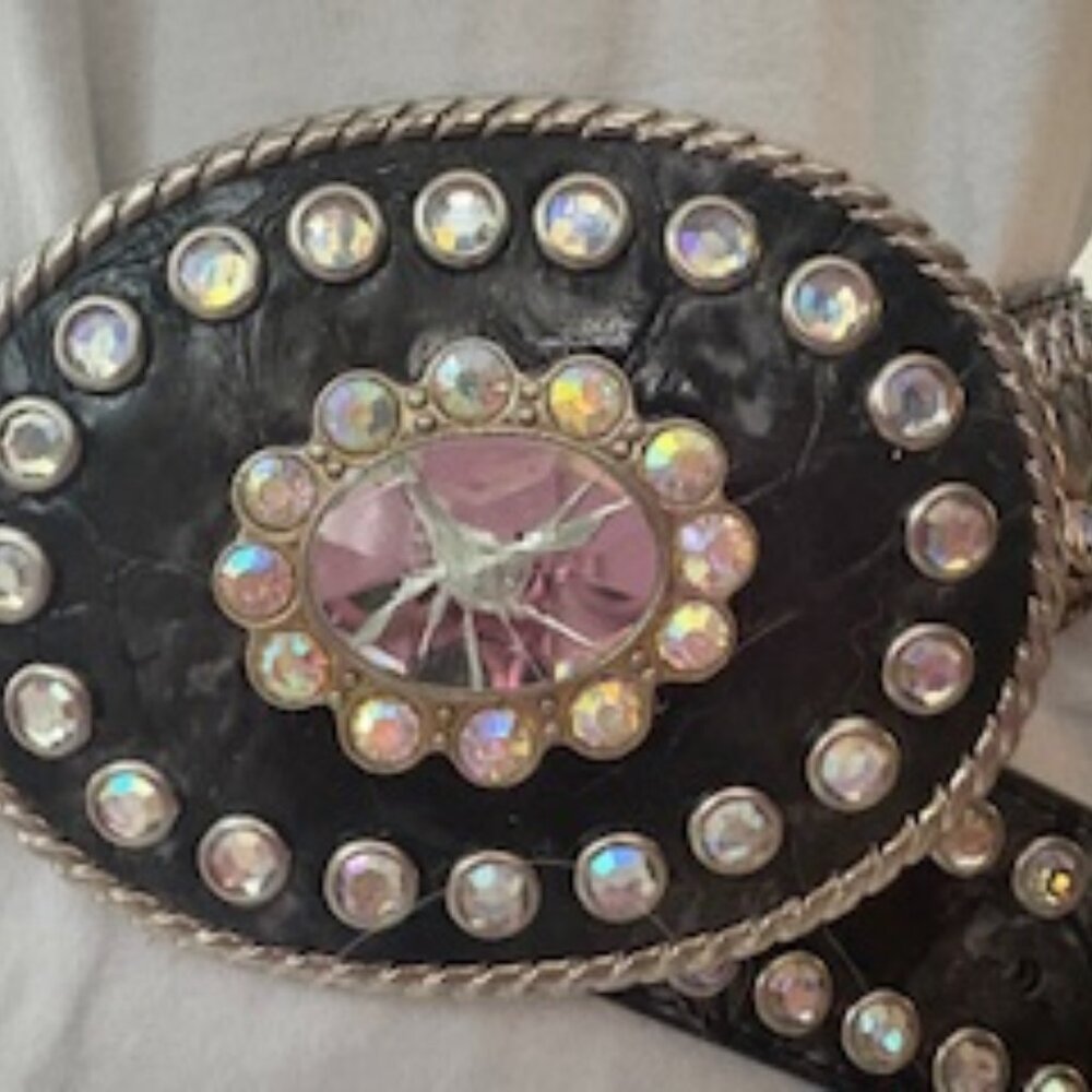 Beautiful leather embellished belt